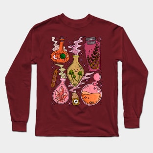 Magic Potions Witchy Vibes Pink & Orange Long Sleeve T-Shirt